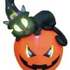 Aufblasbarer Kürbis Mit Hexenkatze 150cm -Angebote Halloween Deko Store aufblasbarer halloween kuerbis mit hexenkatze inflatable halloween pumpkin with witch cat halloween deko 53777 01