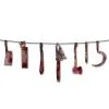 Blutige Fleischer Werkzeug Girlande -Angebote Halloween Deko Store blutige menschen metzger girlande 37805