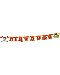 Red Pirate Buchstaben-Girlande -Angebote Halloween Deko Store buchstaben girlande red pirate geburtstags accessoire fuer seeraeuber happy birthday girlande piraten party dekoration 21729 3