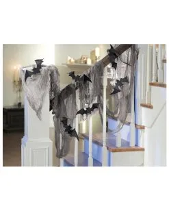 Dekostoff Mit Glitzernden Fledermäusen