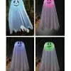 Gespenst Hängefigur Mit Bunten LED 60cm 1 Gespenst Hängefigur Mit Bunten LED 60cm -Angebote Halloween Deko Store geist haengefigur mit led farbwechsler 60cm halloween gespenst zum aufhaengen lightning ghost decoration 35988