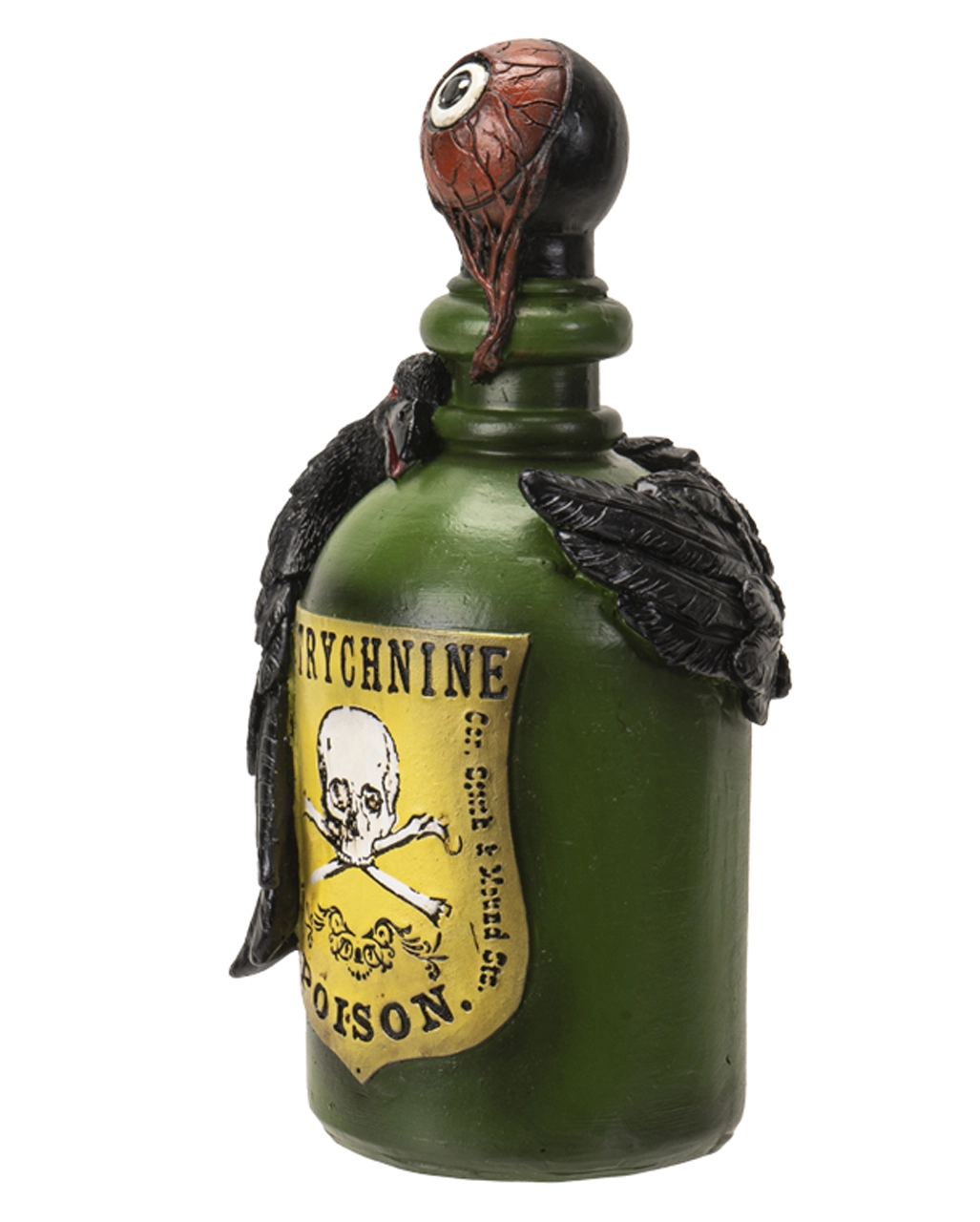 Giftflasche Mit Blutigem Augapfel & Krähe 20cm 7 Giftflasche Mit Blutigem Augapfel & Krähe 20cm – Bild 5