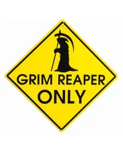Grim Reaper Only Hinweisschild 5 Grim Reaper Only Hinweisschild -Angebote Halloween Deko Store grim reaper only warnschild dead end hinweisschild grim reaper only sign halloween deko 39082 01