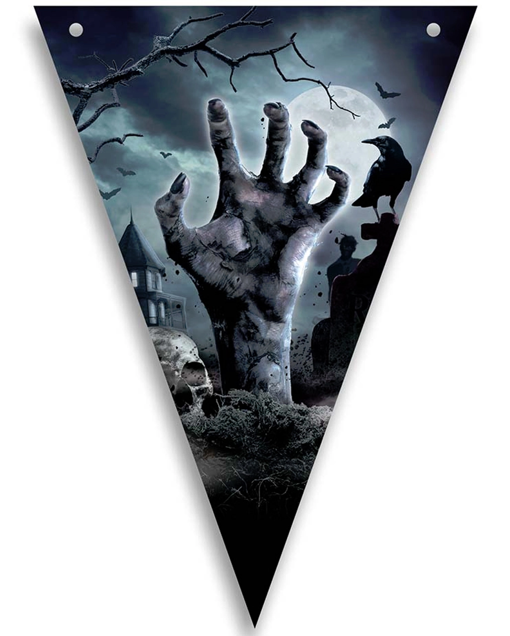 Zombie Friedhof Wimpel Girlande Halloween 3m 4 Zombie Friedhof Wimpel Girlande Halloween 3m – Bild 2