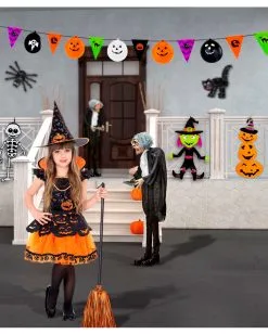 Halloween Girlande Mit Flaggen & Ballons -Angebote Halloween Deko Store halloween girlande mit wimple und ballons halloween garland w flags and balloons 51725 03