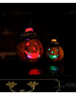 Halloween Kürbis Keramik Mit LED 12x9cm -Angebote Halloween Deko Store halloween keramik kuerbis mit led ceramic halloween pumpkin w led halloween deko 51733 04