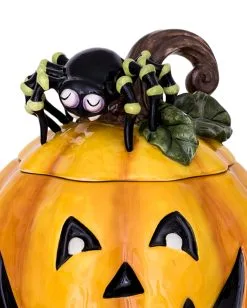 Keramik Keksdose Halloween Kürbis 24cm -Angebote Halloween Deko Store halloween kuerbis keramik keksdose jack o lantern ceramic cookie jar halloween homeware und wohnaccessoires 54634 2