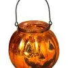 Kürbis Glas Laterne Für Halloween 14cm -Angebote Halloween Deko Store halloween kuerbis laterne glas 14cm orange mercury glass pumpkin hochwertige halloween deko 52545