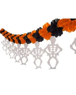 Skelett Girlande 3m Für Halloween