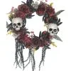 Halloween Türkranz Mit Vertrockneten Blüten & Totenschädel 2 Halloween Türkranz Mit Vertrockneten Blüten & Totenschädel -Angebote Halloween Deko Store halloween tuerkranz mit verbluehten blumen und totenkoepfen halloween wreath with dried flowers and skulls 39610 01