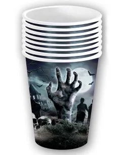 Halloween Pappbecher Zombie Friedhof 6 St. -Angebote Halloween Deko Store halloween zombie friedhof pappbecher halloween zombie graveyard paper cups halloween friedhof dekoration 53191 3