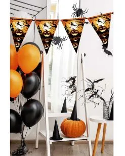 Wimpel Girlande Happy Halloween Kürbis 3m -Angebote Halloween Deko Store happy halloween kuerbis wimpel girlande happy halloween pumpkin banner halloween deko kinder 53200 3