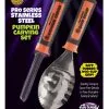 2-tlg. Kürbis Schnitzset 2 2-tlg. Kürbis Schnitzset -Angebote Halloween Deko Store kuerbis schnitz set 2 tlg werkzeug fuer halloween kuerbis aushuellen pro pumpkin carving tools set 31284 1