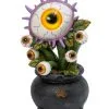 Pflanze Mit Leuchtendem Augapfel In Hexenkessel 22cm -Angebote Halloween Deko Store leuchtende augapfel pflanze in hexenkessel 22cm lighted resin potted halloween critter in cauldron fleischfressende pflanze deko 54268
