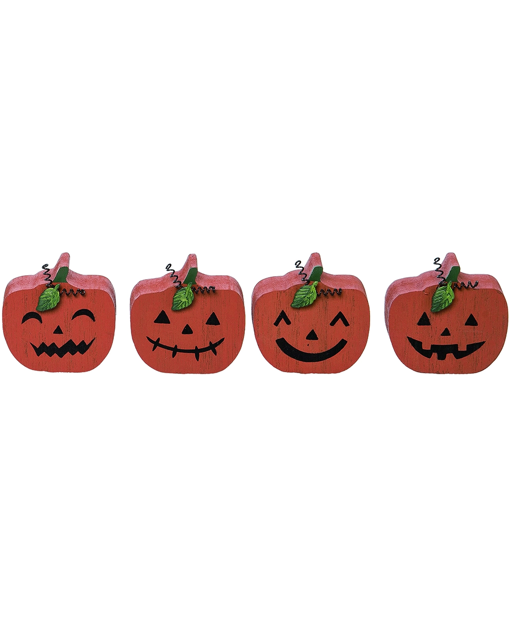 Kleine Holz Dekofigur Halloween Kürbis 3cm 2 Kleine Holz Dekofigur Halloween Kürbis 3cm