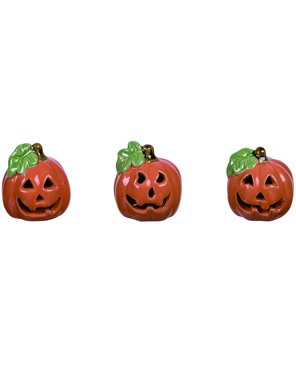 Kleiner Keramik Kürbis Dekofigur 5cm 3 Kleiner Keramik Kürbis Dekofigur 5cm