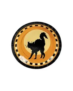Schwarze Katze Dessert-Pappteller