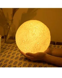 Mondlicht Mit Farbwechsel & Fernbedienung -Angebote Halloween Deko Store mond nachtlicht mit farbwechsel fernbedienung moon light with color changing remote control wohn ambiente 52410 04