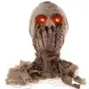 Mumienkopf Mit LED Augen 50cm -Angebote Halloween Deko Store mumienschaedel mit led augen mummy skull with led eyes halloween deko 52834 01