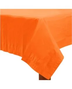 Orangene Tischdecke Aus Papier 1,37 X 2,74 M
