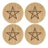 Untersetzer Mit Pentagramm 4 St. -Angebote Halloween Deko Store pentagramm untersetzer pentagram.coaster gothic homeware halloween homeware 52809 01