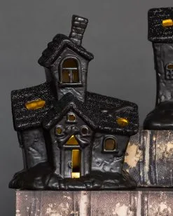 Beleuchtete Grusel Glitzer Geisterhaus Deko 8 Beleuchtete Grusel Glitzer Geisterhaus Deko -Angebote Halloween Deko Store scary glitter geisterhaus deko mit led scary glitter light up haunted house halloween spukhaus deko 53048 3