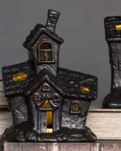 Beleuchtete Grusel Glitzer Geisterhaus Deko 9 Beleuchtete Grusel Glitzer Geisterhaus Deko -Angebote Halloween Deko Store scary glitter geisterhaus deko mit led scary glitter light up haunted house halloween spukhaus deko 53048 4