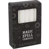 Weiße "Glücklichsein" Hexenkerzen 12 St. -Angebote Halloween Deko Store schwarze gluecklichsein zauberkerzen white happiness spell candles gothic deko 50674 01