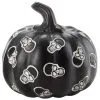 Kürbis Mit Totenschädeln Schwarz 13cm -Angebote Halloween Deko Store schwarzer kuerbis mit totenkoepfen 13cm black pumpkin with skulls halloween kuerbis deko 54697