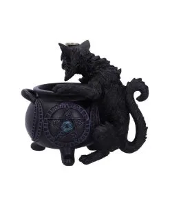 Spite's Hexenkessel Backflow Räucherkegelhalter -Angebote Halloween Deko Store spites hexenkessel raeucherkegelhalter gothic und halloween wohnungsdeko cat with cauldron backflow incense burner 51792 2