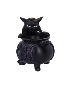 Spite's Hexenkessel Backflow Räucherkegelhalter -Angebote Halloween Deko Store spites hexenkessel raeucherkegelhalter gothic und halloween wohnungsdeko cat with cauldron backflow incense burner 51792 3