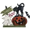 Halloween Kürbis & Katze Standdeko 24cm -Angebote Halloween Deko Store spooky katze und kuerbis standdeko 24cm spooky cat and pumpkin plywood decor halloween deko 53032