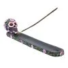 Sugar Skull Mit Blumen Räucherstäbchen Halter -Angebote Halloween Deko Store sugar skull mit flowers raeucherstaebchen halter sugar skull with flowers incense burner 50735 01
