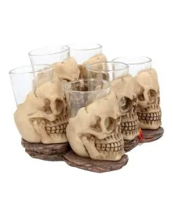 Totenschädel Schnapsglas Set 6 St. -Angebote Halloween Deko Store totenkopf schnapsglas set totenschaedel schnapsglaeser skull shot glass set 50743 06