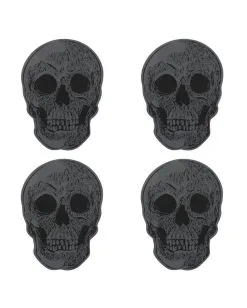 Totenschädel Untersetzer Set 4 St. -Angebote Halloween Deko Store totenkopf untersetzer totenschaedel untersetzer skull coasters halloween tischdeko 50706 03