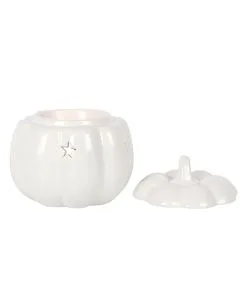 Weiße Halloween Kürbis Duftlampe 8 Weiße Halloween Kürbis Duftlampe -Angebote Halloween Deko Store weisse jack o lantern kuerbis duftlampe white jack o lantern pumpkin oil burner halloween tischdeko 53767 03