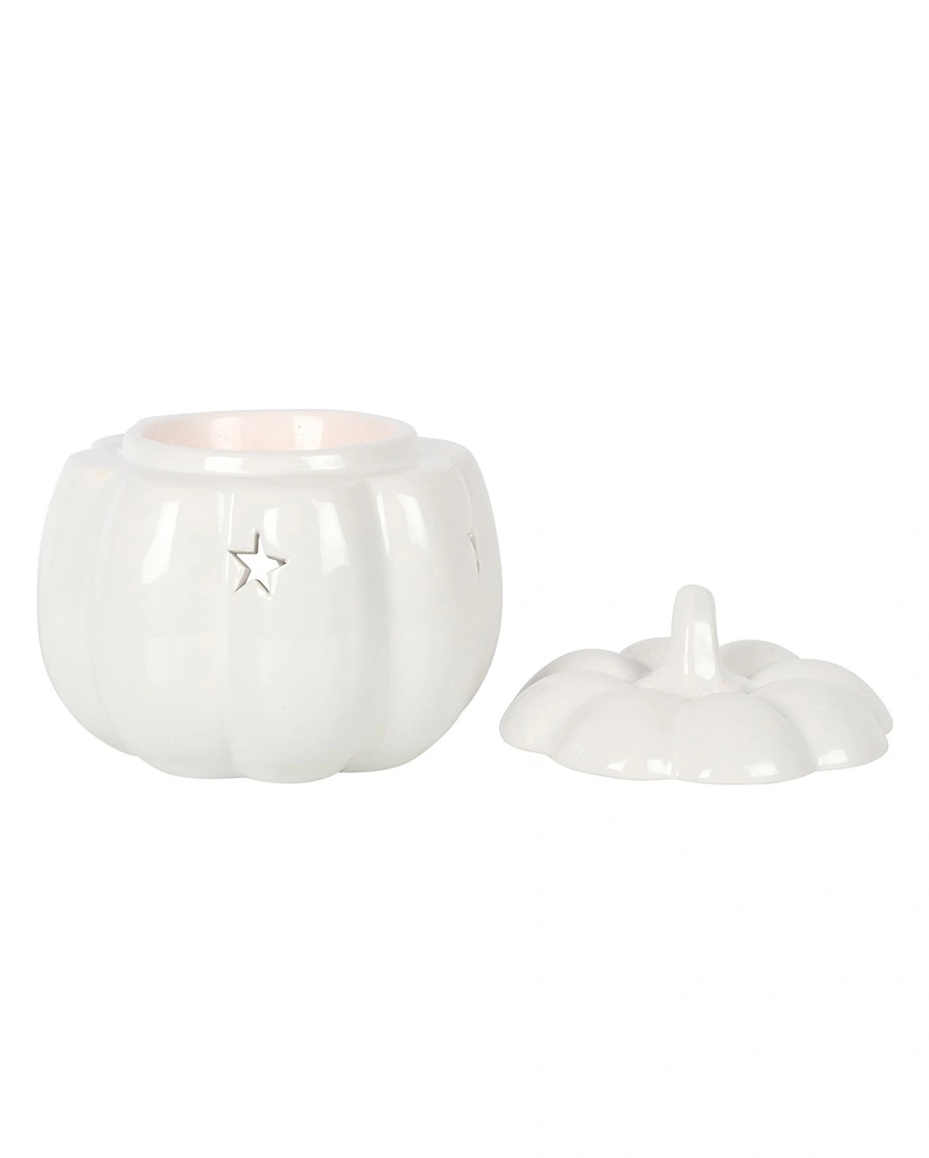 Weiße Halloween Kürbis Duftlampe 4 Weiße Halloween Kürbis Duftlampe – Bild 3